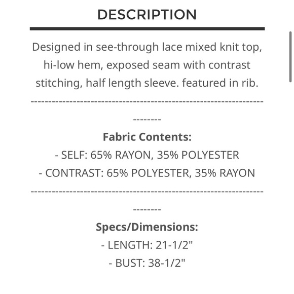 POL Light Blue and White Knit Top - Picture 6 of 6